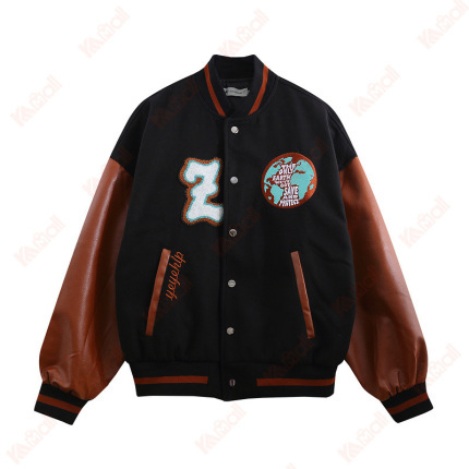 black brown lapel bomber jacket